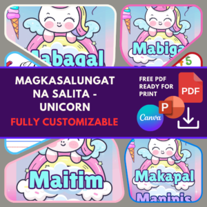 FREE MAGKASALUNGAT NA SALITA - UNICORN