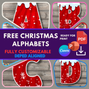 FREE CHRISTMAS ALPHABETS